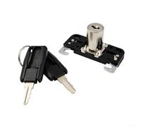 GLFLOW ABS Aleación de Zinc Puerta enrollable Doble Gancho Cerradura Con Llave Plegable Y Ángulo de Rotación 180°, Para Archivadores En La Oficina O Hogar