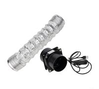 GLFLOW Absorbedor de humo compacto de soldadura USB, extractor de humos ESD con conducto flexible, ventilación de 44 CFM para taller de bricolaje (ventilador más tubería)