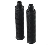 GLFLOW Accesorios de scooter eléctrico negro, empuñaduras de manillar de scooter eléctrico para HX para X7 X8 X9, cubierta de goma antideslizante de 143 x 33 mm, aleación de aluminio