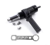 GLFLOW Adaptador de remache eléctrico de vástago hexagonal para taladro inalámbrico, cabezal de herramienta remachadora de tuerca, 24/32/40/48 mm, acero de aleación, agarre ergonómico