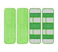 GLFLOW Almohadillas de microfibra reutilizables para Swiffer Sweeper XL, 12 mm de grosor, lavables para uso en seco y húmedo en laminado de madera dura, verde, paquete de 4 (4 unidades)