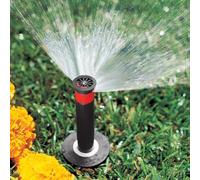 GLFLOW Aspersor emergente Cabezal de aspersor emergente de 360°, herramienta de riego eficiente para jardín para distribución uniforme del agua (negro)