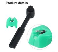 GLFLOW AT-VMN95E - Aguja giratoria de repuesto para tocadiscos de vinilo Audio-Technica con cepillo de limpieza, lápiz capacitivo elíptico en voladizo