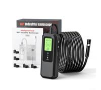 GLFLOW Boroscopio industrial de 8 mm de doble lente HD 500 W IP67 impermeable con carga tipo C, cable semirrígido de 1 m para inspección en entornos hostiles, negro