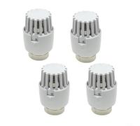 GLFLOW Cabezal de control de temperatura del radiador ajustable con función anticongelante, se adapta a sistemas de colector de calefacción de suelo de agua M30 x 1,5 mm (4 piezas)