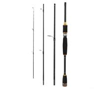 GLFLOW Caña de pescar en hielo, Caña de pescar telescópica, Caña de pescar de fibra de carbono ML, 1.8m o 2.1m Travel Spinner Pole, 4-Sección plegable, Capacidad de carga 2500G, Para Bass Snakehead(1)