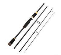 GLFLOW Caña de pescar en hielo, Caña de pescar telescópica, Caña de pescar de fibra de carbono ML, 1.8m o 2.1m Travel Spinner Pole, 4-Sección plegable, Capacidad de carga 2500G, Para Bass Snakehead(2)