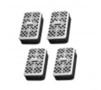 GLFLOW Cartucho de filtro de repuesto para TOTO para WASHLET THU6474, aroma de carbón activado para parte de purificador de aire eliminador, control de olores, negro y blanco, 2 paquetes (4)