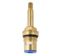 GLFLOW Cartucho de válvula de grifo de ducha de cuarto de vuelta con inserto de vástago largo y alto de 20 1/2 pulgadas, construcción de cobre para control de flujo de agua caliente (en sentido