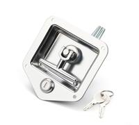 GLFLOW Cerradura de panel empotrable de acero inoxidable con llave | Candado de palanca resistente a la intemperie para viviendas industriales, para caravanas y talleres (A)
