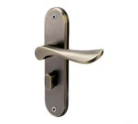 GLFLOW Cerradura de puerta interior conjunto silencioso para mango con bisagras de recubrimiento y tope de posición de puerta para puertas interiores de madera hardware(1)