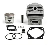 GLFLOW Cilindro para kit de pistón, cilindro de cortacésped para kit de pistón de 44 mm, juego de repuesto de metal para cortador de cepillo 52CC 44-5 (A)