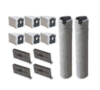 GLFLOW Compatible con dreame Aqua10 Roller Kit: 2 cepillos de fregona, 6 bolsas, 4 filtros, alta absorción