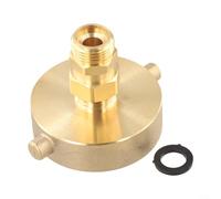 GLFLOW Conector de boca de incendios de latón de 2-1/2 pulgadas NST hembra a macho de 3/4 pulgadas, adaptador de pasador de conexión rápida para manguera de jardín y extinción de incendios (B)