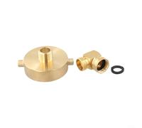 GLFLOW Conector de boca de incendios de latón de 2-1/2 pulgadas NST hembra a macho de 3/4 pulgadas, adaptador de lengüeta de pin de conexión rápida para manguera de jardín y extinción de incendios (C)