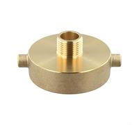 GLFLOW Conector de boca de incendios de latón de 2-1/2 pulgadas NST hembra a macho de 3/4 pulgadas, adaptador de pasador de conexión rápida para manguera de jardín y extinción de incendios (A)