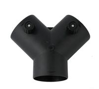 GLFLOW Conector de salida en forma de Y 60 mm conducto de aire ajustable aleta interna calentador junta de tubería para Eberspacher para sistema de calefacción Webasto Propex