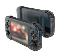GLFLOW Consola de juegos portátil de mano con pantalla IPS de 42 pulgadas, almacenamiento de 64 GB/128 GB para juegos clásicos, funda ABS (128 G, negro)