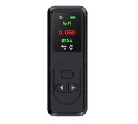 GLFLOW Detector de radiación nuclear portátil contador, Dosímetro de pantalla para rayos X beta gamma, monitor recargable estilo pluma (negro)