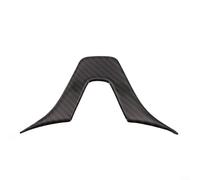 GLFLOW Embellecedor de volante de fibra de carbono, compatible con MERCEDES-BENZ CLA GLA GLE GLC A B C E Class, calcomanía de decoración interior pintada en negro