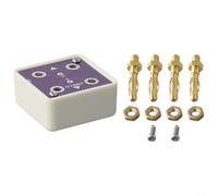 GLFLOW Enchufe corto DMM de 4 hilos para calibración de multímetro digital, pernos de plátano chapados en oro con montaje de PCB, conexión HI/LO de baja resistencia para multímetros de mesa (C)