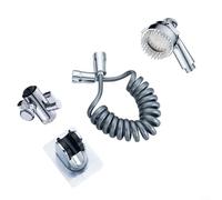 GLFLOW Extensión de ducha portátil para fregadero con cepillo suave, manguera flexible de 10 pies para lavar el cabello, para grifos estándar
