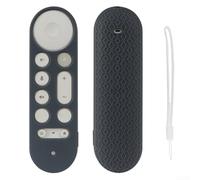 GLFLOW Funda protectora de silicona para control remoto para Google TV y controles remotos Streamer, diseño colorido, 10 x 5 x 1 cm (gris)