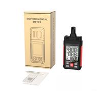 GLFLOW HT607 Medidor digital de temperatura y humedad de mano, termómetro higrómetro psicrómetro con pantalla de unidad dual, punto de rocío y medición de bombilla húmeda, pantalla retroiluminada