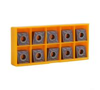 GLFLOW Insertos de torneado de carburo CNMG 431 Cnmg120404 Talleres de mecanizado de revestimiento de estaño amarillo negro semiacabado de corte de acero 10 PCS