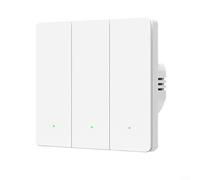 GLFLOW Interruptor de pared inteligente Zigbee 3.0 para Tuya, no necesita neutro, compatible con Alexa Home, material ABS, 8,6 cm (3 vías)