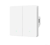 GLFLOW Interruptor de pared inteligente Zigbee 3.0 para Tuya, no necesita neutro, compatible con Alexa Home, material ABS, 8,6 cm (2 vías)