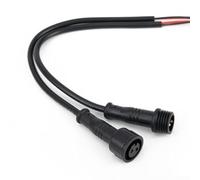 GLFLOW IP65 impermeable 2-Pin y 3-Pin 22AWG LED Cable Conector para DC 12V cámaras de vigilancia (negro-2pin)