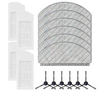 GLFLOW Juego de trapeador de repuesto y cepillo lateral para Bosch para Spotless Advanced + BCRD2W BCRC2W, 1 juego con filtro, paños de fregona, cepillos (B)