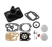 GLFLOW Kit de repuesto de colector de admisión de carburador, cortador de cepillo, cortadora, motosierra, piezas de cortacésped con junta y juego de reconstrucción para 43CC 52CC 1E40F-5 44F-5 TU26