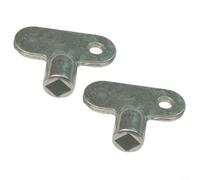 GLFLOW Llaves de ventilación de radiador de aleación de zinc con cuadrado de 5 x 5 mm para válvulas de radiador estándar plateadas, 2 unidades, para el hogar y la oficina (B)