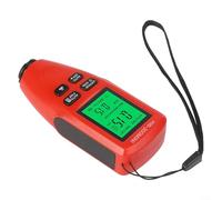 GLFLOW Medidor de espesor de pintura Medidor de espesor de revestimiento digital Medidor de pintura automotriz 0-2000um FE NFE para pruebas de campo de laboratorio de taller (rojo)