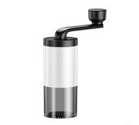 GLFLOW Molinillo manual de granos de café con ajustes ajustables, molinillo de manivela portátil para espresso, para prensa francesa, viajes, camping (blanco)