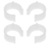 GLFLOW Plástico ningún taladro cortina Rod soportes para Roman Rods Home | Paquete de 12 soportes de plástico blanco para barra de cortina sin taladro para varillas romanas, soporte de pegamento