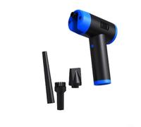 GLFLOW Plumero de aire inalámbrico, soplador de polvo recargable, plumero de aire inalámbrico de 32000 RPM con LED para teclado de PC, eliminación de polvo de coche (negro azul)