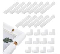 GLFLOW Protectores de esquina de espuma de 32 piezas para marcos de fotos y espejos, mangas de borde de ranura en U con barras rectas (B)