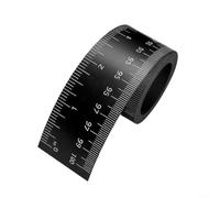 GLFLOW Regla de cinta métrica magnética flexible, métrica de doble cara y para escala imperial para aula, fábrica, uso en taller, material suave enrollable (negro)
