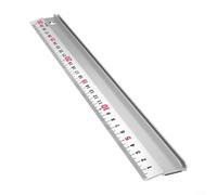 GLFLOW Regla de medición de aleación de aluminio, guía de corte antideslizante con tinta para escala de prueba para dibujo de obras de arte (30 cm)