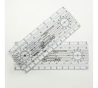 GLFLOW Regla paralela marina de 25 cm ABS ergonómica tabla de navegación herramienta de trazado para topografía y uso marítimo, azul (transparente)