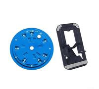 GLFLOW Rueda circular de quintos, herramientas de guitarra, rueda de teoría musical de aleación de aluminio para acordes y escalas de guitarra, herramienta de aprendizaje negro (azul)