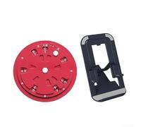 GLFLOW Rueda circular de quintos, herramientas de guitarra, rueda de teoría musical de aleación de aluminio para acordes y escalas de guitarra, herramienta de aprendizaje negro (rojo)