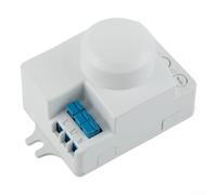 GLFLOW Sensor de movimiento de microondas con detección de 360 grados con radio ajustable y ajustes de tiempo para control de iluminación, clasificación IP20 para lámparas, incluyendo tipos de ahorro