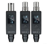 GLFLOW Sistema de micrófono inalámbrico con dos transmisores y un receptor, cuerpo de aleación de aluminio, perfecto para espectáculos de escenario, discursos de conferencia y aplicaciones de