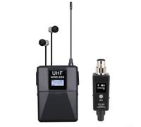GLFLOW Sistema de monitor intrauditivo inalámbrico UHF con auriculares, 20 canales para grabación en vivo y actuaciones, accesorio de audio profesional para estudios, eventos y ensayos de banda