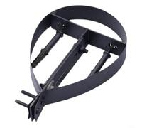 GLFLOW Soporte de chimenea de acero inoxidable para colgar en la pared, estufa de pellets, diseño telescópico, 125-200 mm (125 mm, negro)