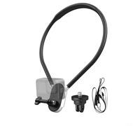 GLFLOW Soporte de cuello de silicona estable para cámaras de acción, hebilla de aleación, filmación horizontal y vertical, para GoPro/DJI/Insta360